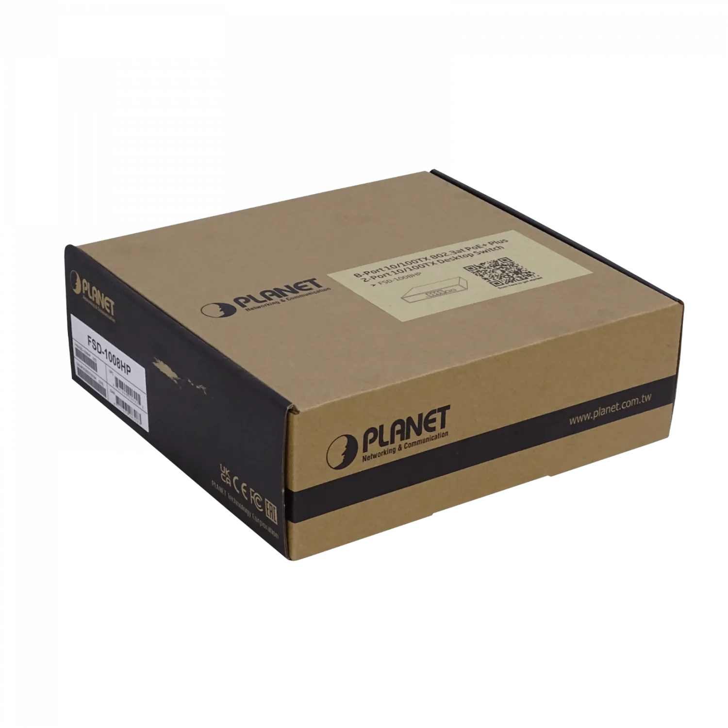 PLANET 10-100(8-PoE+af/at) 120W-tot Switch no-Admin Rack-10p Rack-19p 1