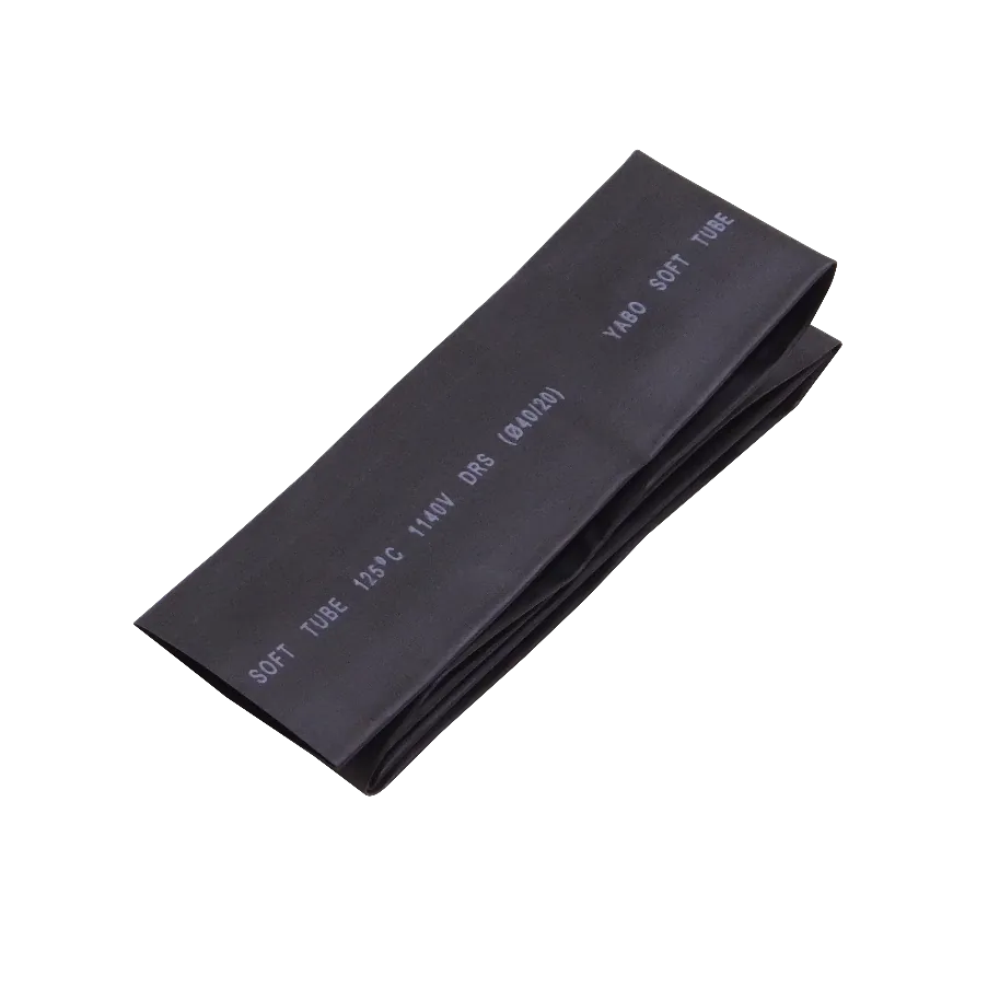 40mm 1mt Negro Termo Contractil Termoretractil 100cm 125ºC 1140V 40/20 1