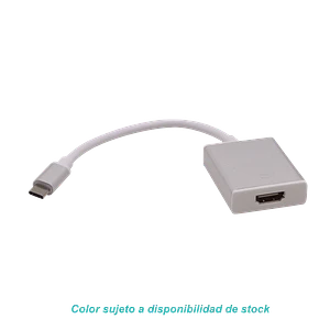 Adaptador USB-C Macho a HDMI Hembra v1.4, 1080p, 12cm, Solo para PC