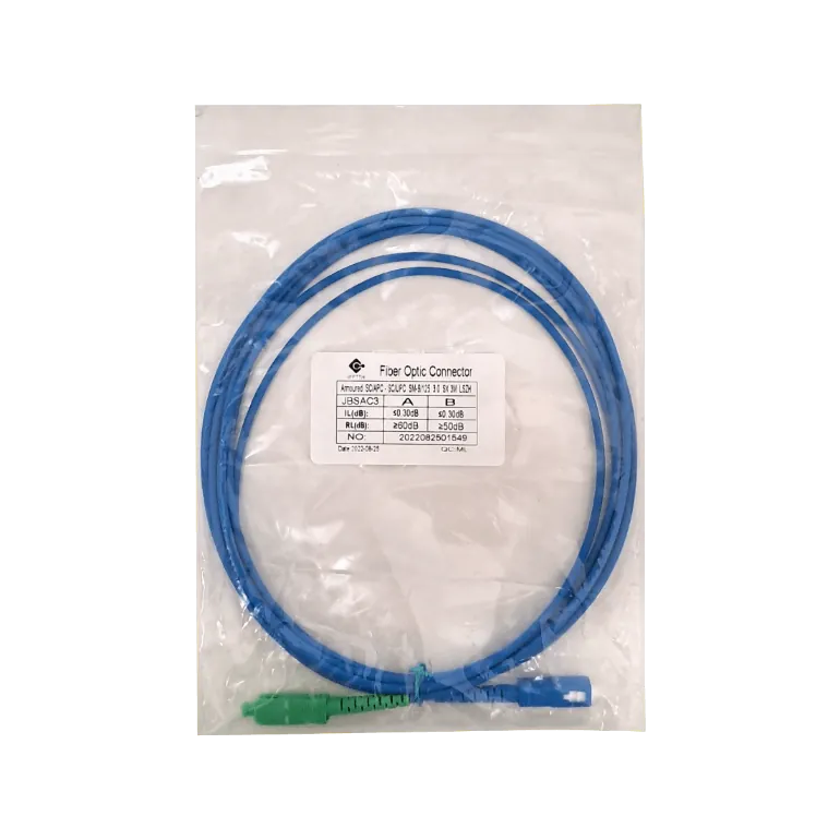 LSZH Blindado 3mt SC/APC-SC/UPC SM Simplex JumperFibra 3.0mm 9/125um 1