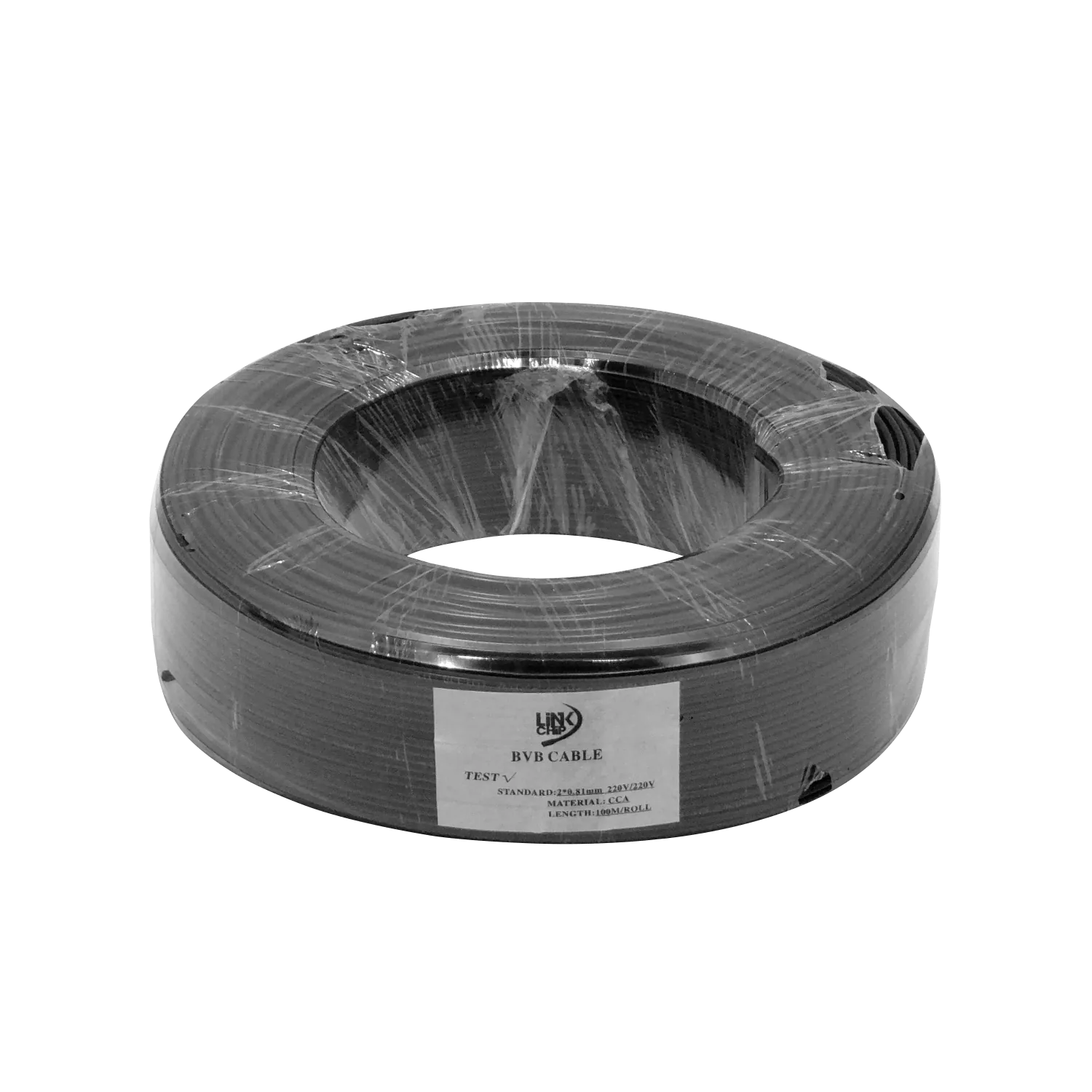 Cable de Acometida Paralelo 2x18AWG CCA 100m Negro - LinkChip 2X18AN-CCA 1
