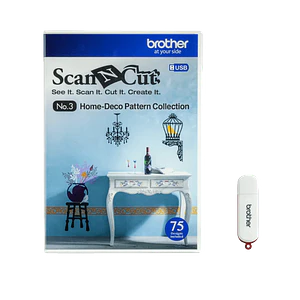 Pendrive Brother CAUSB3 75 patrones deco hogar ScanNCut2