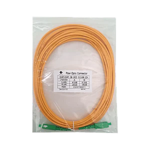 Cable fibra optica 8m SC/APC-SC/APC Monomodo SM Simplex Jumper 3.0mm 9/125um JFSAA8X