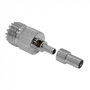 Conector UHF GENERICO UH2C hembra LMR195 PL259 crimpeable soldable CA195