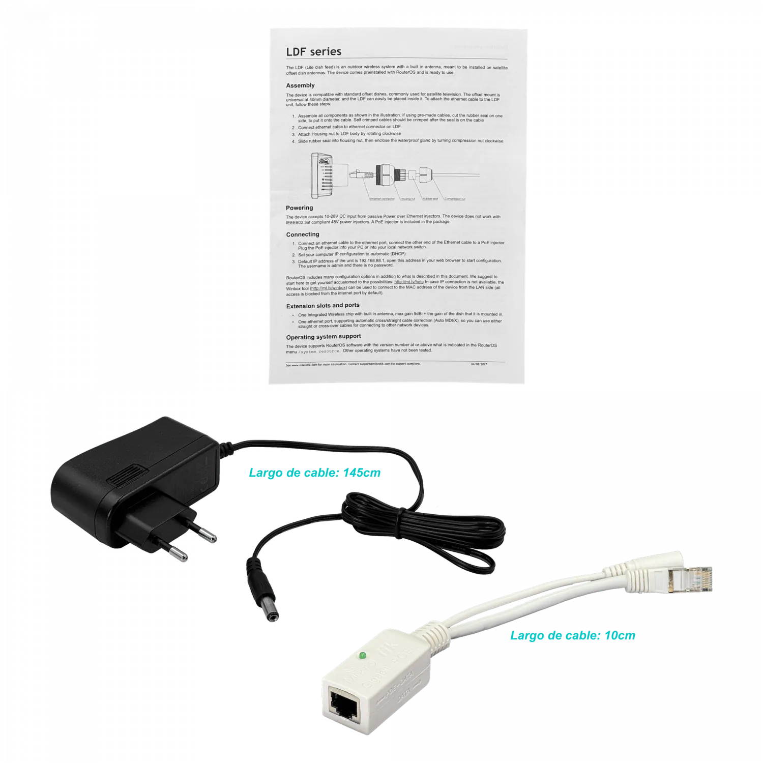 Sistema Inalámbrico Exterior MikroTik LDF 5 ac - 5 GHz, 9 dBi, Gigabit Ethernet, 802.11ac 1