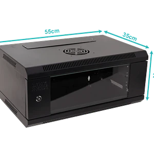 Lateral Fijo LINKMADE RK04-3C 4U Fondo 35cm Rack Pared Mural Negro