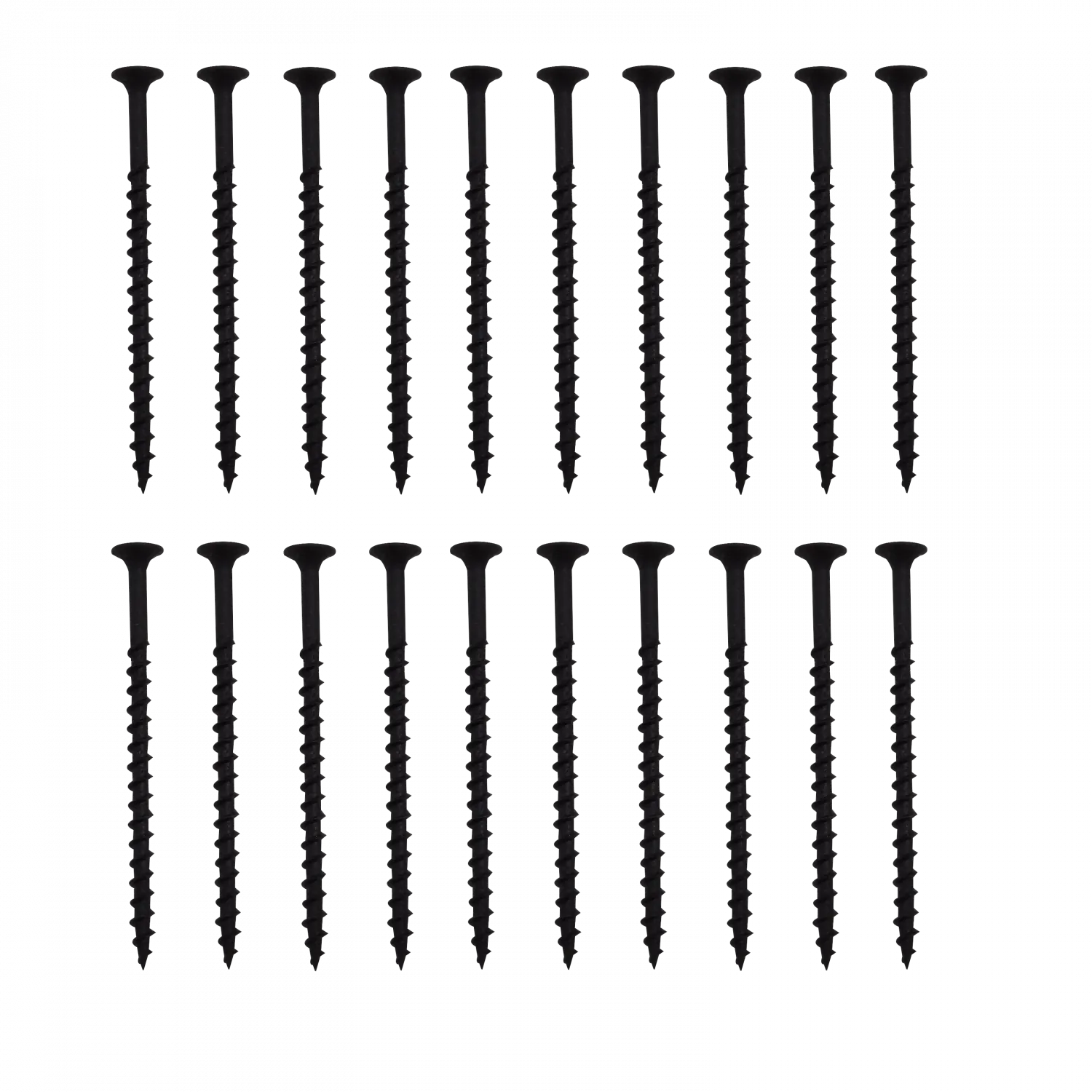 20u. 6 x 2 1/2 Largo-63mm Negro Volcanita Cruz Tornillo Punta 2,0p 1