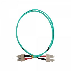 Cable Jumper de Fibra Óptica Multimodo OM3 SC-SC Duplex 1m 3.0mm LSZH - JF3CC1