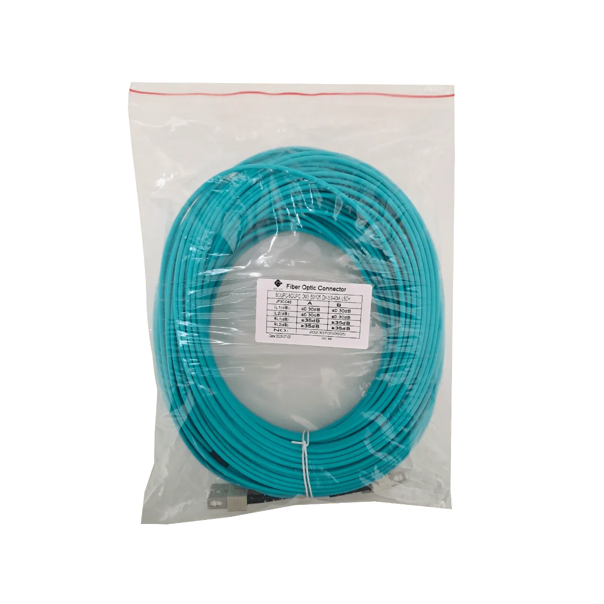 40mt SC-SC OM3 MultiModo MM Duplex Jumper Fibra 3.0mm 50/125um LSZH 1