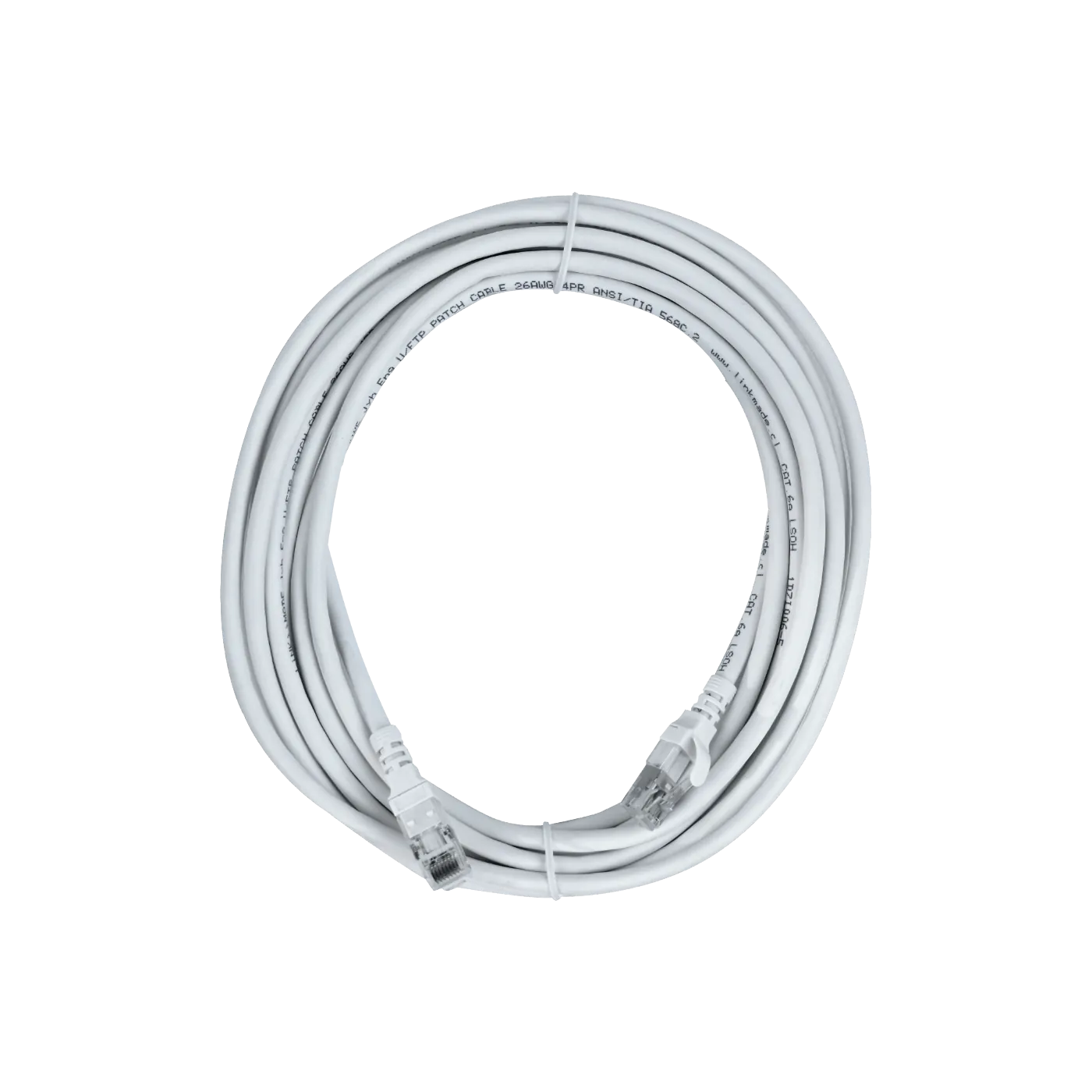 Cable Patch LINKMADE Cat6a Blanco LSZH U/FTP 5m Inyectado Multifilar para Aplicaciones de Red 1