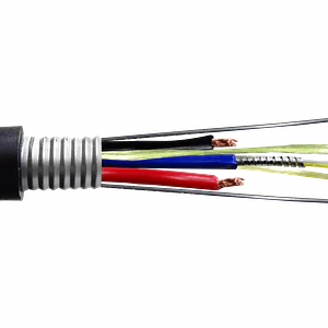 Cable Híbrido de Fibra Óptica Monomodo 2 Fibras G652D + 2 Conductores AWG14 - CFSW2-14