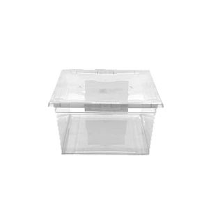 WENCO Caja c/Tapa 6Lts Transparente 21x34cm 11cm-Alt Rectangular