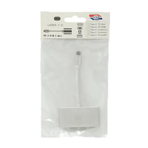 Hub USB-C a 1x USB-C + 3x USB-A, Cable 7cm, USB 3.1 Gen 1