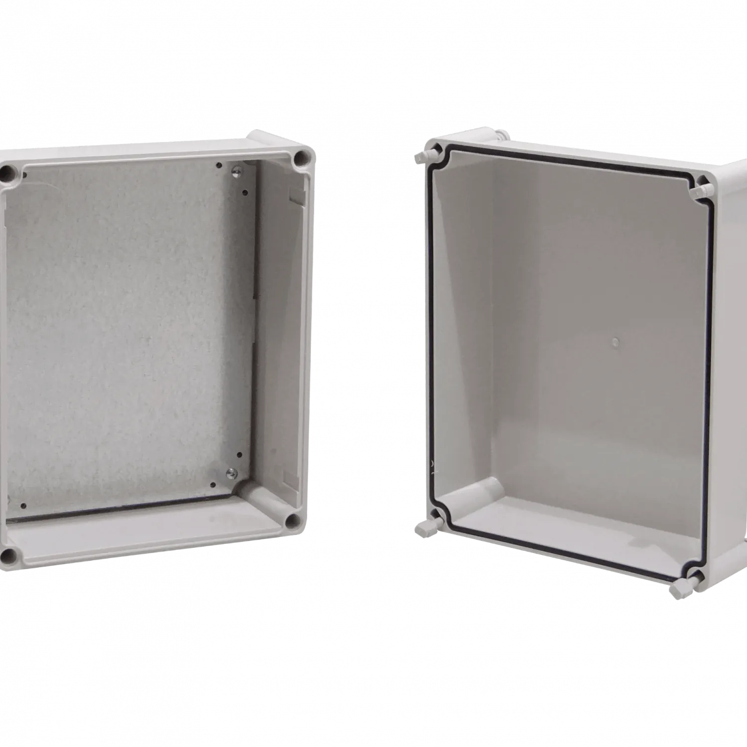 Caja Plástica TIBOX TJ-AG-3428-1, 340x280x180mm, Gris, IP66 con Placa 1