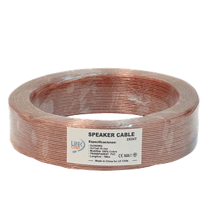Cable Paralelo Transparente 2x24AWG Cobre 2x0,2mm² Multifilar 100m