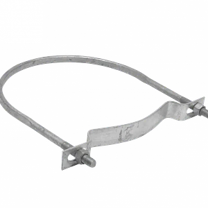 Clamp 310mm 303-319mm Galvanizada para Poste Redondo Tuercas-23mm