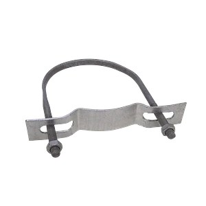 Clamp 118-162mm Soporte Galvanizado para Poste Redondo Tuercas-23mm