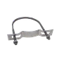 Clamp 118-162mm Soporte Galvanizado para Poste Redondo Tuercas-23mm - Miniatura 1