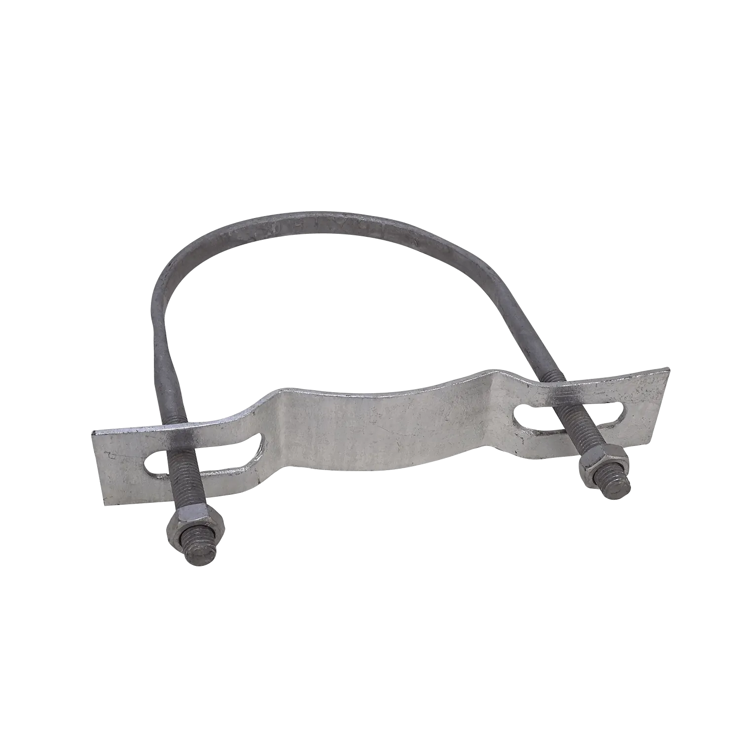 Clamp 118-162mm Soporte Galvanizado para Poste Redondo Tuercas-23mm 1