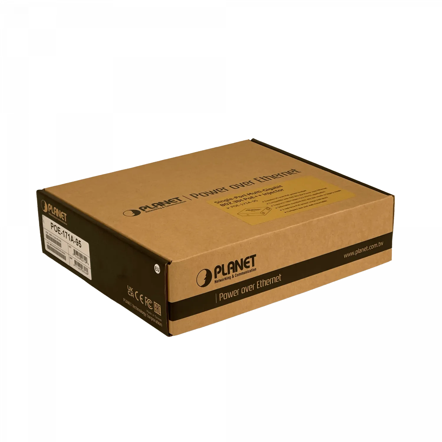 Inyector PoE Planet POE-171A-95, 95W, Soporte 802.3bt, 54V Conectividad Gigabit  1