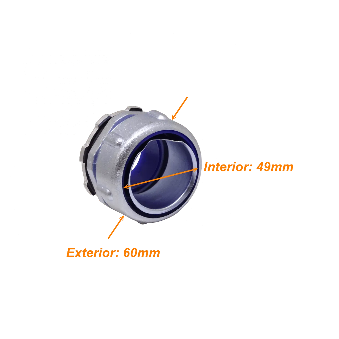 Metalico 1-1/2-Pulg Prensa Estopa para Flexible Aislacion IP65 1