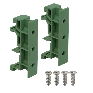 Verde 25mm Par Adaptadors Plasticos inc-torn Montaje Circuito Riel DIN
