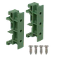 Verde 25mm Par Adaptadors Plasticos inc-torn Montaje Circuito Riel DIN - Miniatura 1