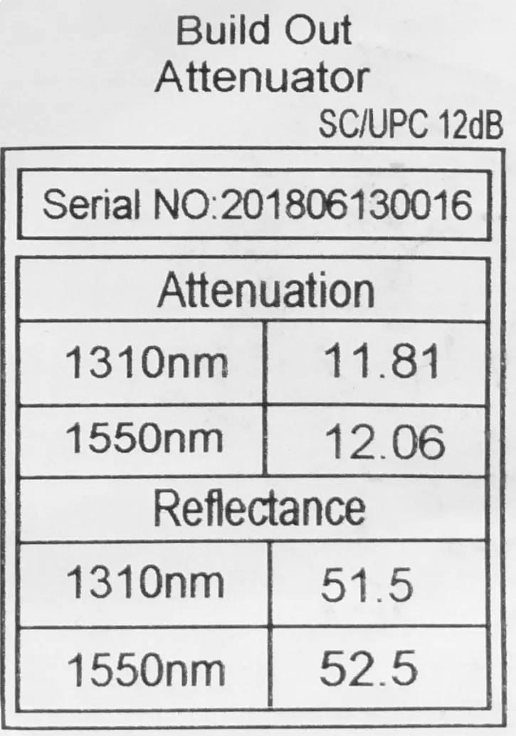 Atenuador de Fibra Óptica Monomodo SC/APC 12dB ATSC-12 - LK 1