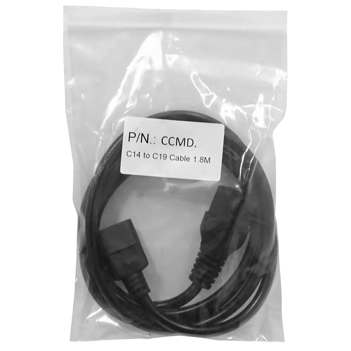 Negro C14-Macho C19-Hembra Cable de Poder 10A 3x1.5mm2 1,5-1,8mt  1