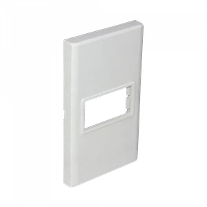 1-Espacio Placa Mural 120x70mm Blanca Faceplate Multimedia LY-115
