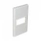 1-Espacio Placa Mural 120x70mm Blanca Faceplate Multimedia LY-115 - Miniatura 1