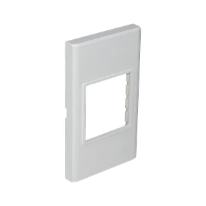 Faceplate Multimedia de 2 Espacios, Placa Mural Blanca, 120x70mm, LY-116