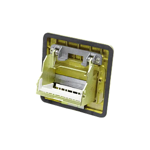 Caja de Piso RST-M3P RJ45 + VGA + 3 RCA Abatible Metálica 103x99x55mm con Tapa 118x120mm