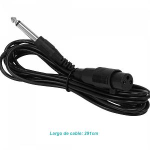 Microfono Direccional Mono 90Hz-13kHz Cable-300mm XLR3 3,5mm 6,35mm