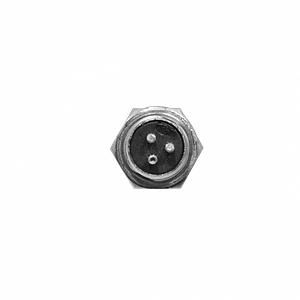 Conector GX12 Macho Chasis de 3 Pines Soldable GX12MC-3
