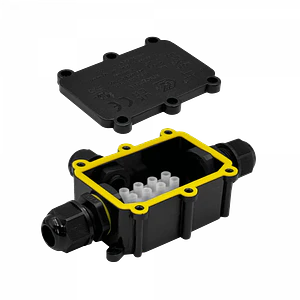 DEENLAI Caja Empalme 1a2 1xPG9 2xPG18.5 IP68 Exterior Regleta-4 FSH713