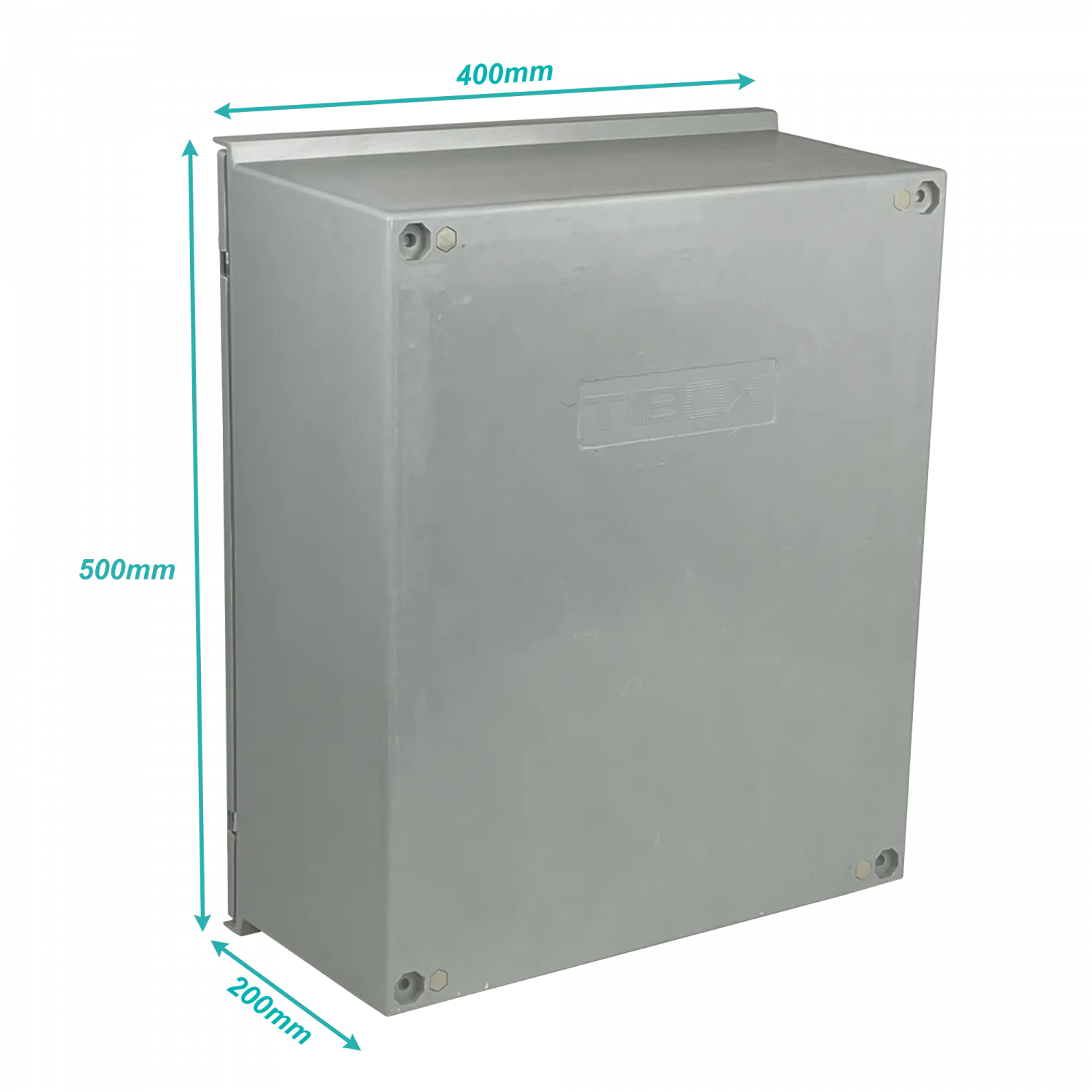 Tablero poliester Tibox TIP-54 500x400x200mm estanco gris IP65 con placa 1