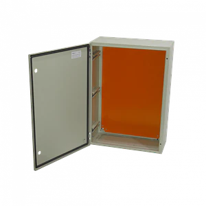Caja metalica Tibox ST5-725 700x500x250mm 2 chapas IP66 beige con placa