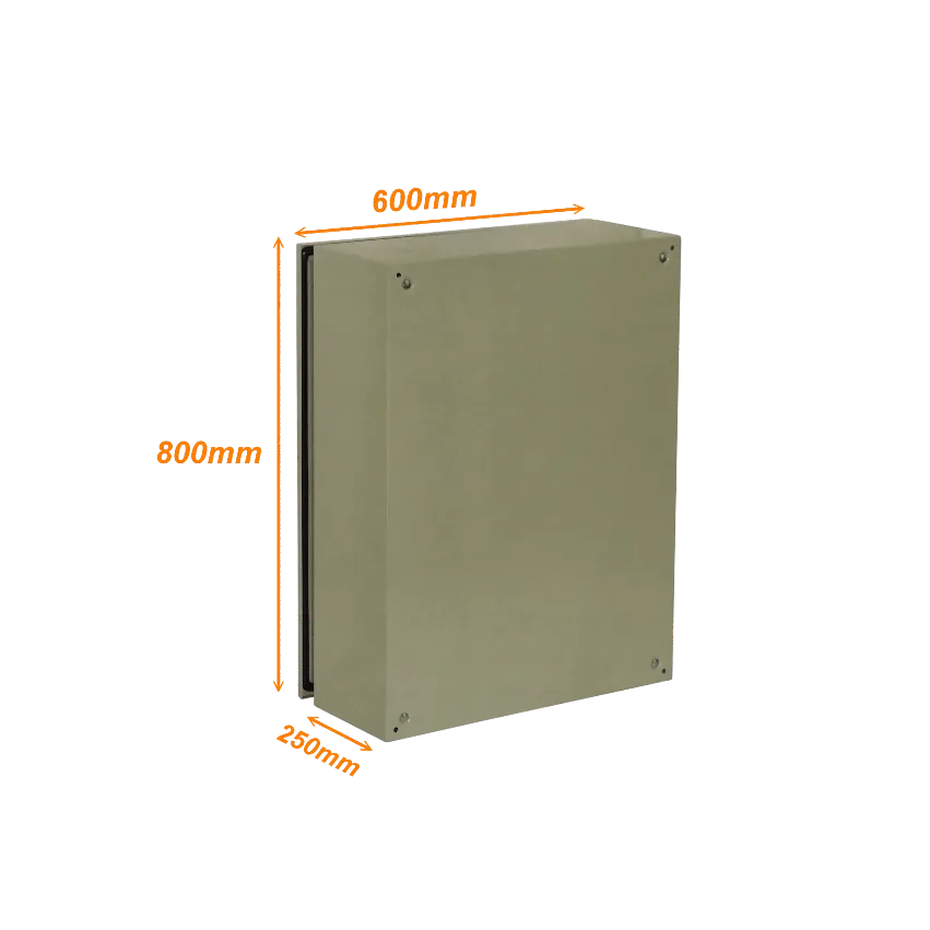 Caja metalica Tibox ST6-825 800x600x250mm 2 chapas IP65 beige 1