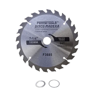 Disco Corte Sierra Madera Carburo DMD724 185mm 24T 22,2mm 7-1/4 