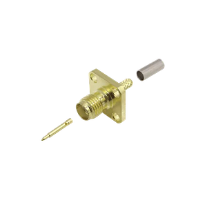 Conector RHC1 RPSMA-Hembra Panel 13x13mm Soldable para Cables RG316/RG174/CA100