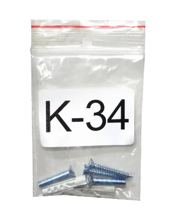 MKTK Kit 2-Tarugos/5mm 4-Tornillos incluido en Mikrotik RBCAP-2ND 1