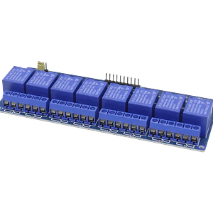 Módulo 8 Relés 5VDC 6-Pin NC/NA con LED Optoaislados JQC-3FF-S-Z