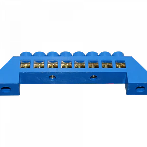 Regleta Azul 8-Conexiones 4mm Riel Din Distribucion Electrica
