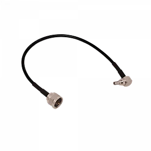 CRC9-M-90º a F-Macho RG174 Cable Coaxial 13cm
