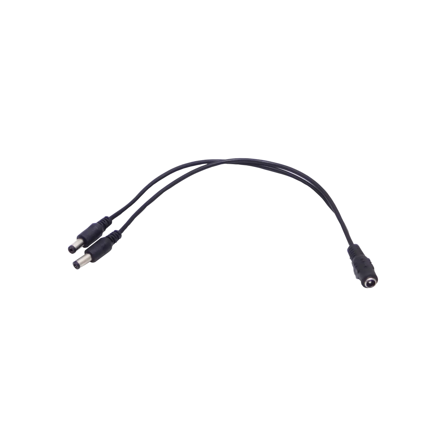 Divisor de Corriente 1-DC-H a 2-DC-M, 5.5x2.1mm, 22cm x2, Cable Negro 1