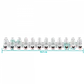 6-Ampere 1mm2 12-Pares Regleta-Tornillos 380V-Max 6A-Max 105x15x12mm - Miniatura 1