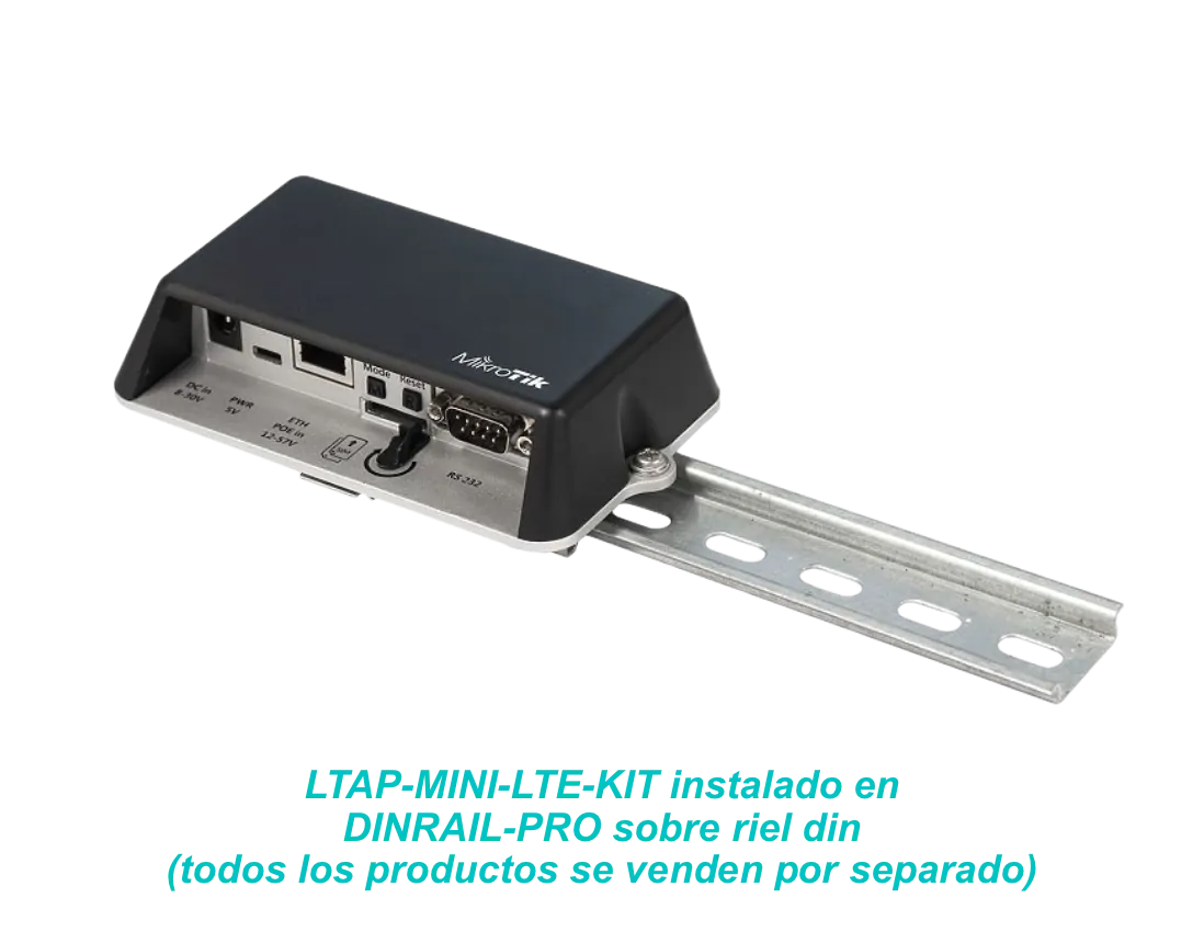 Montaje en Riel Din 35mm x 7.5mm, MikroTik DINRAIL-PRO, Compatible con Serie LtAP-mini 1