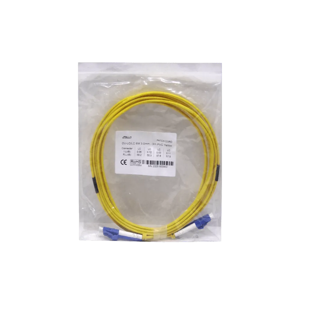 3MT LC-LC MonoModo SM Duplex Jumper Cable Fibra 1