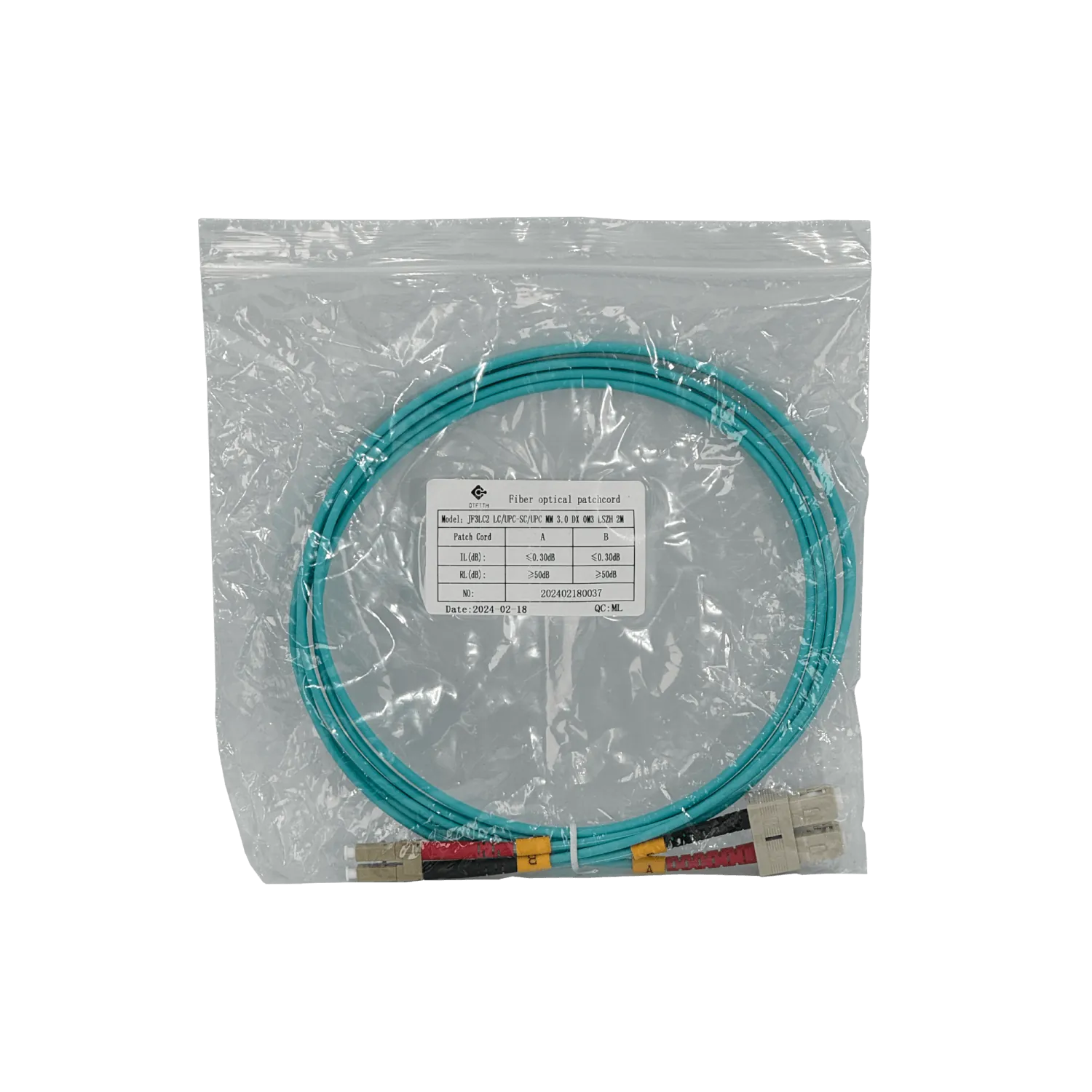 2mt LC-SC OM3 MultiModo MM Duplex Jumper Fibra 50/125um 3.0mm LSZH 1